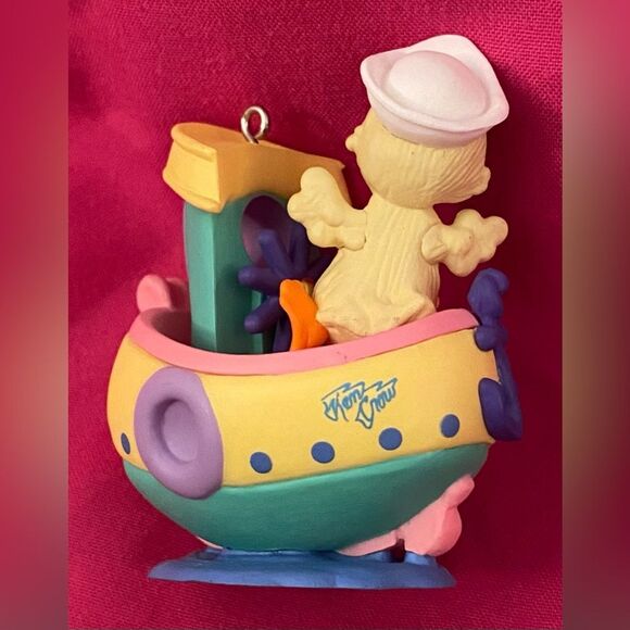 Easter Hallmark Keepsake Ornament 1997 Here Comes Easter Chick on Boat #4 Series - Picture 6 of 9